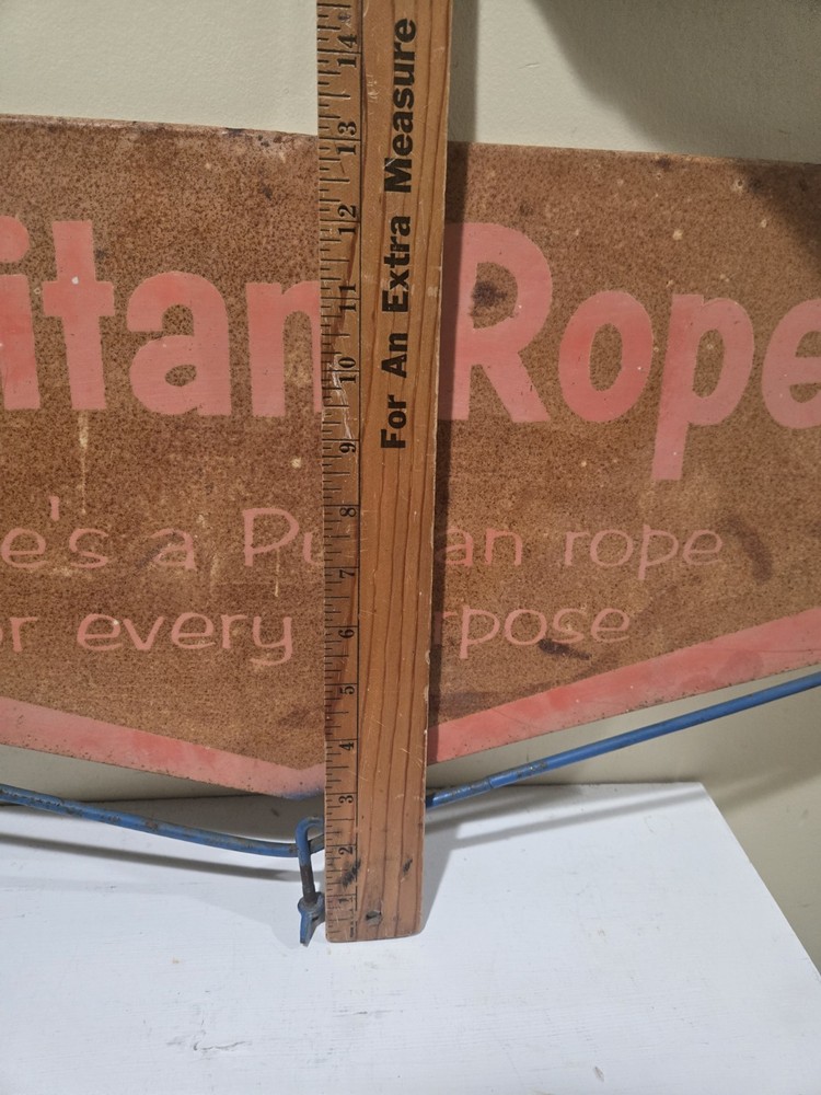 Vimtage Puritan Rope Rare Double Sided Sign
