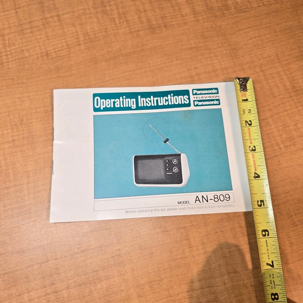 Panasonic Television AN-809 OPERATING INSTRUCTIONS