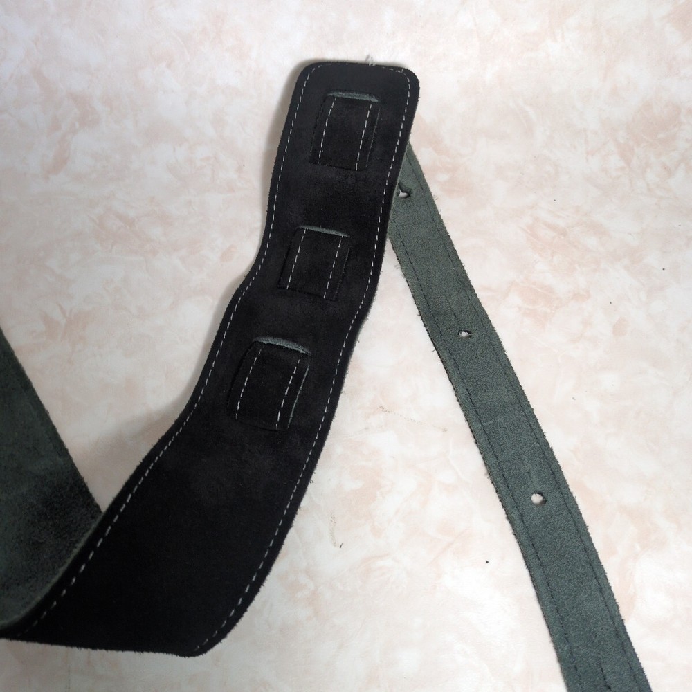 Fender Black Comfort Leather Guitar Strap Adjustable Premium Accessory E687