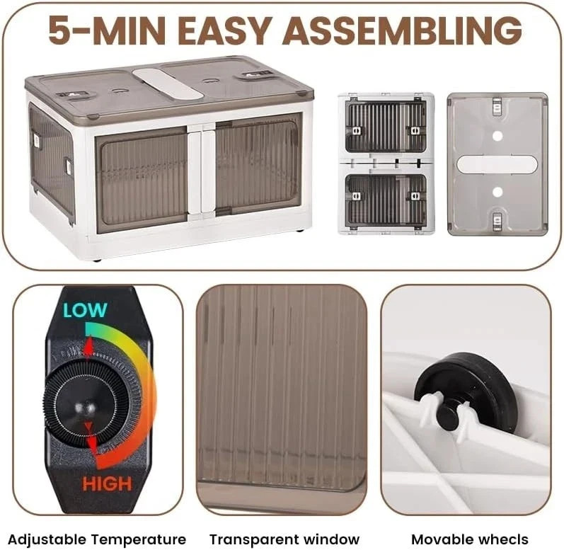 Brooder Box for Chicks Quail Brooder Box with Thermostat Poultry Heater