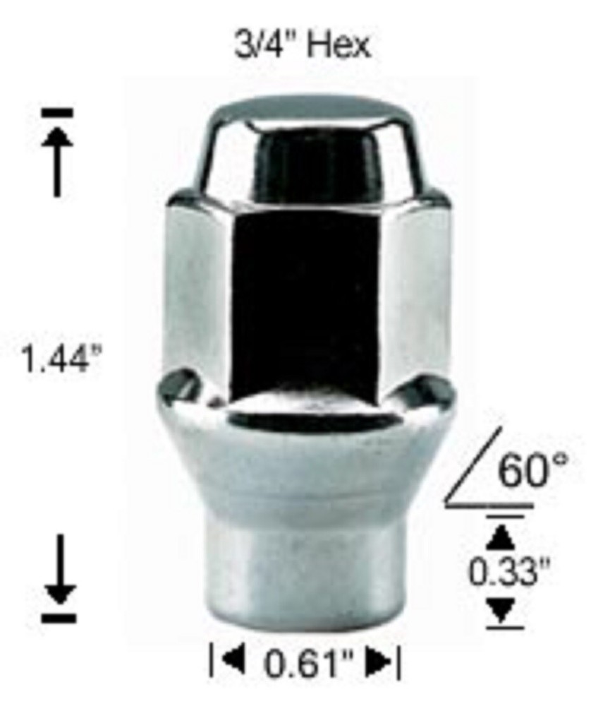 20 Pc 7/16 ET (EXTRA THREAD) EARLY CHEVY CHROME SOLID LUG NUTS # AP-7802