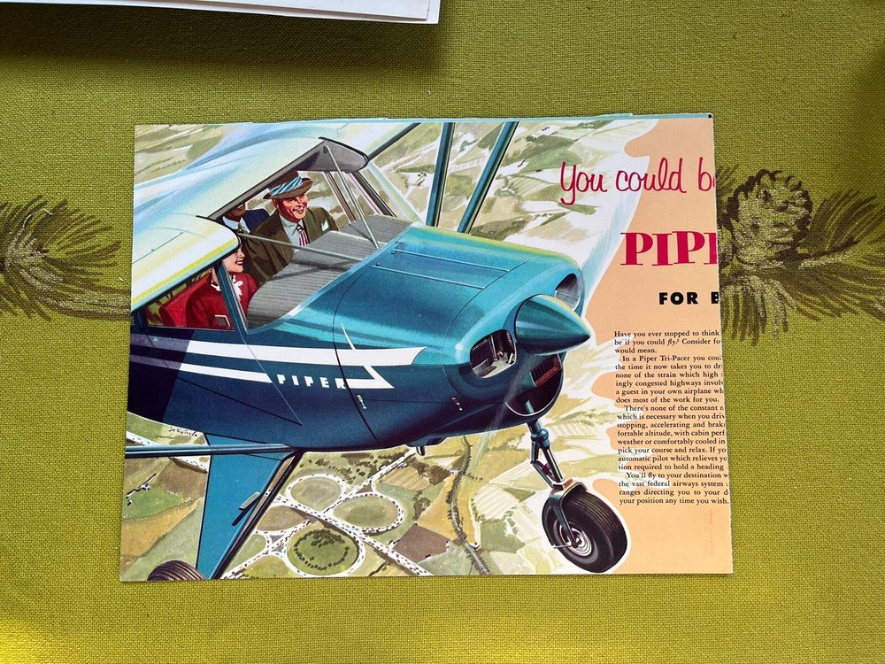 PIPER PLANE AIRPLANE 15 ADS BOOKLET PAGES