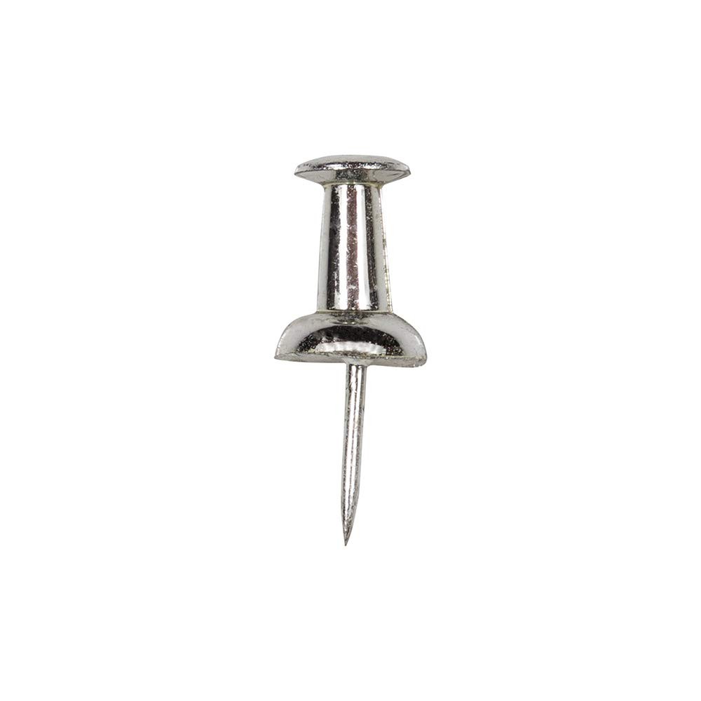 JAM PAPER Colorful Push Pins - Silver 100 Pack - Standard Head,