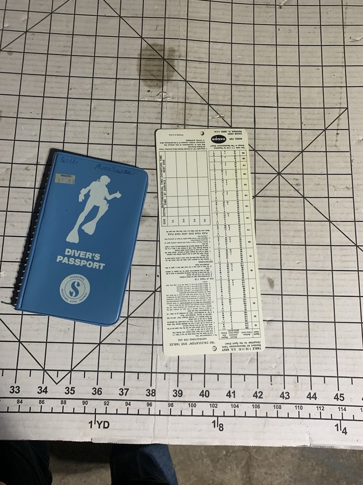 Divers Passport Dive Calculation Sheet B509