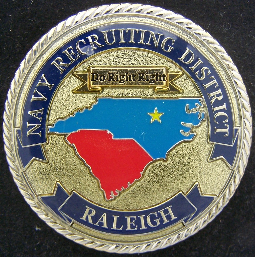 Navy Recruiting District Raleigh Commanding Officer Challenge Coin