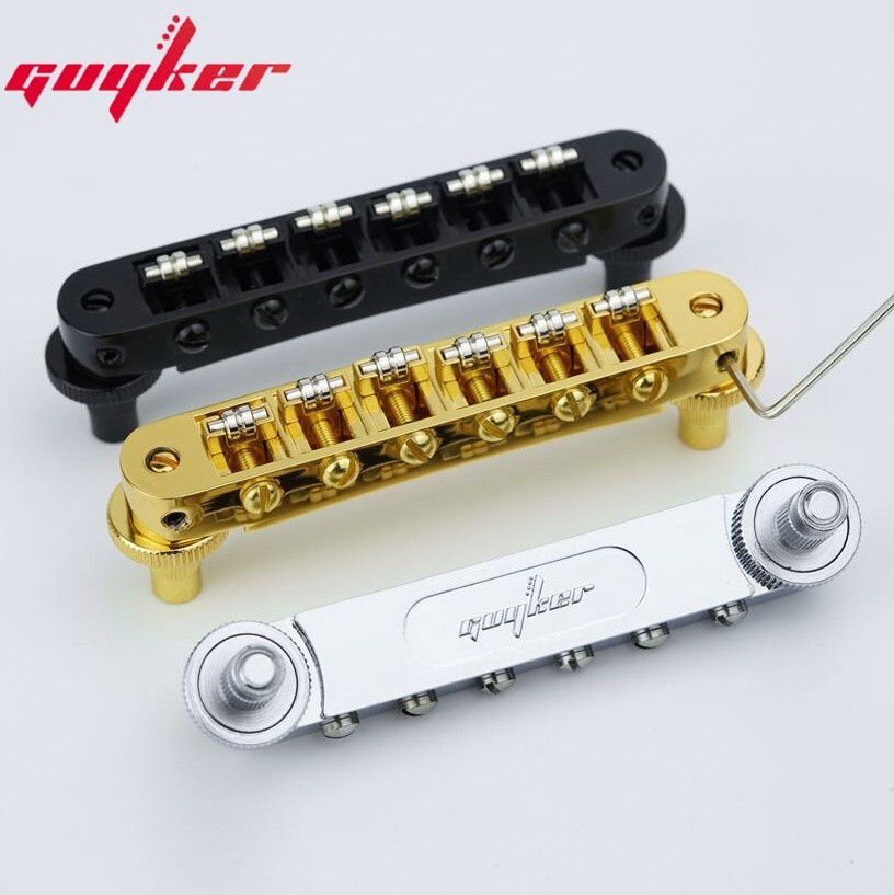 GUYKER Tune-O-Matic Roller Saddle Guitar Bridge Post Hole 4.2mm Chrome