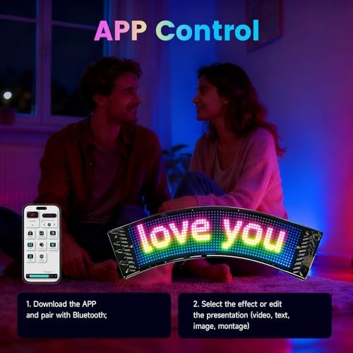 Fan-Shaped Flexible LED Lights, Programmable APP & Remote Control LED Panel