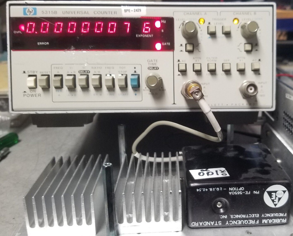 HP5315B Universal Counter 100MHz Dual channel. External reference input High res