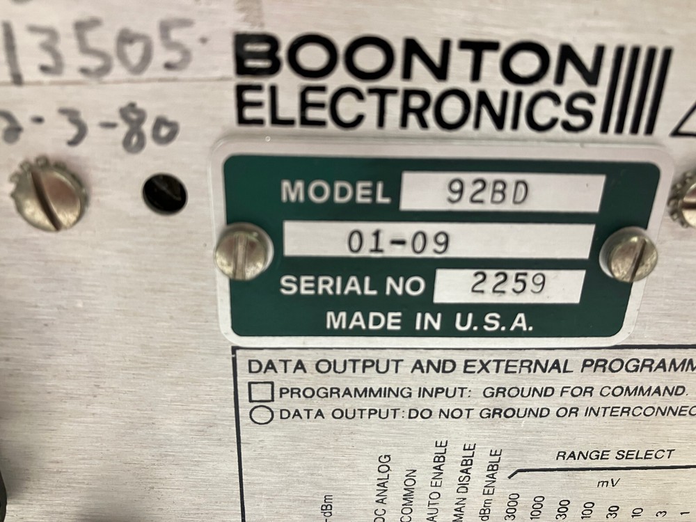 Boonton Electronics 92BD RF Millivoltmeter