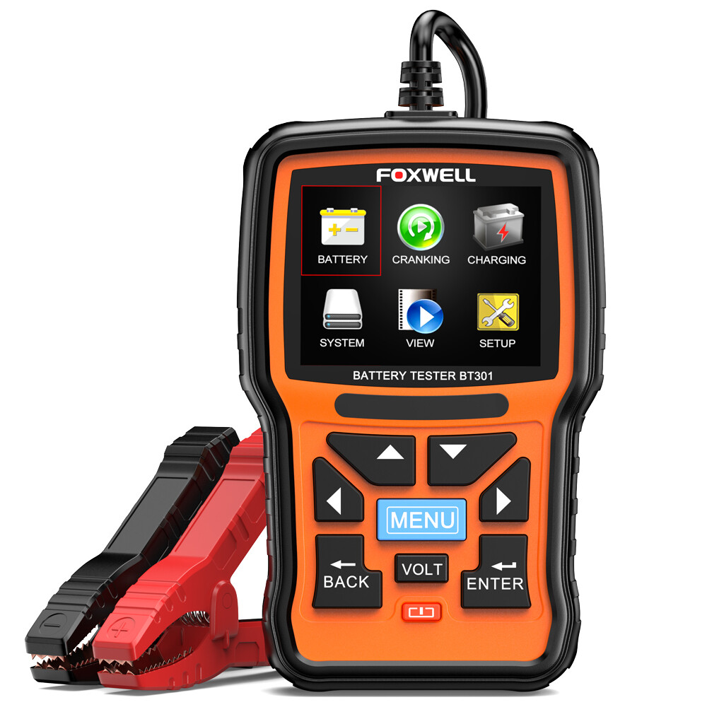 FOXWELL BT301 Battery Tester Load Drop Charging System Checker Analyzer Tool 12V