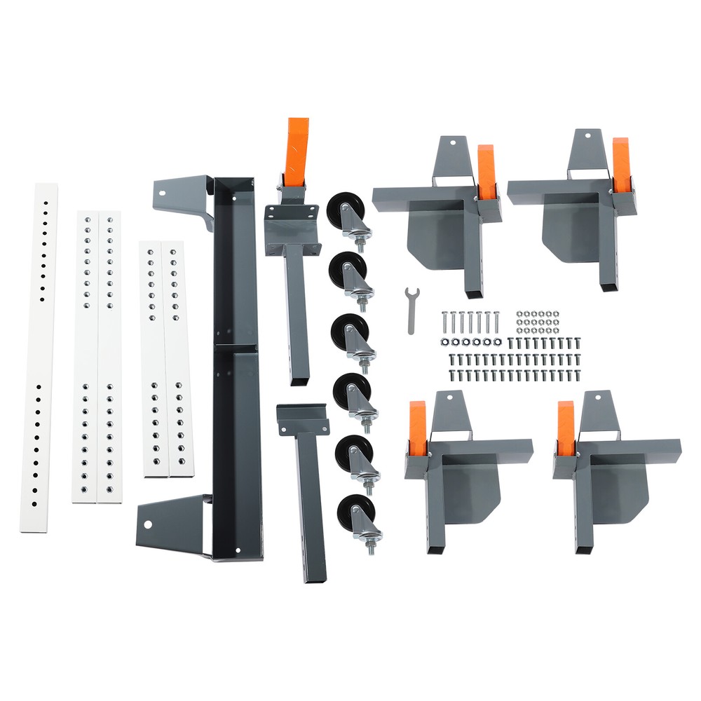600lbs Adjustable Mobile Base&T Extension Combo Heavy Duty Mobile Base w/ Wheels