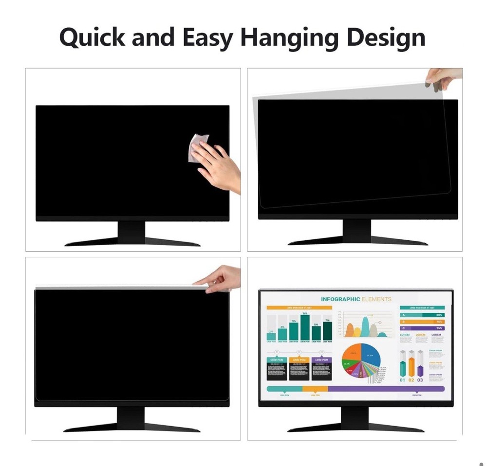 Hanging 21-22 Inch Computer Privacy Screen Filter
