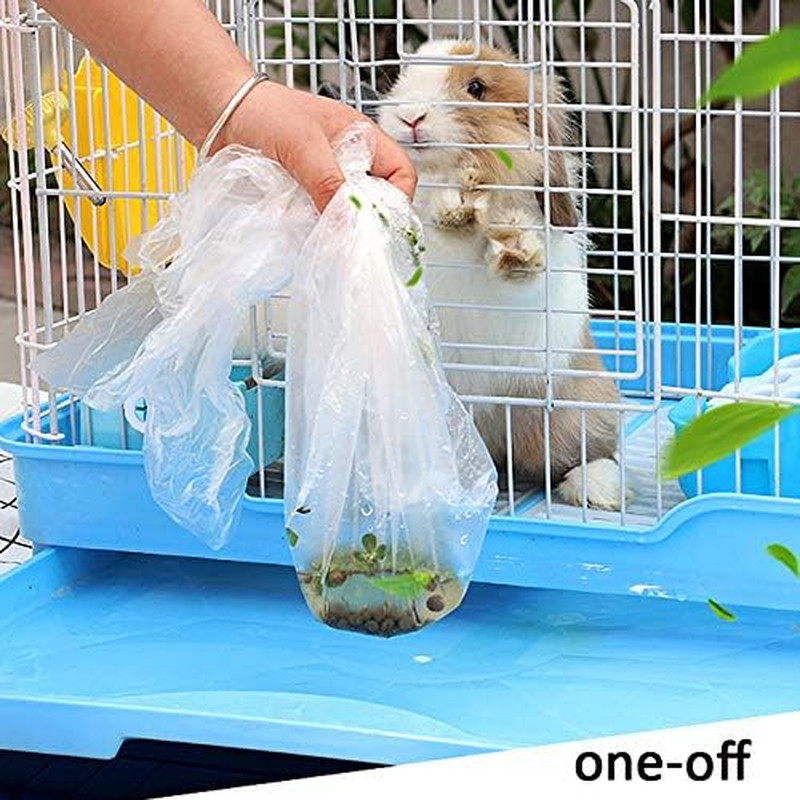 100 Pcs Rabbit Cage Liners Disposable Large Plastic Mat Films for Bunny Guinea