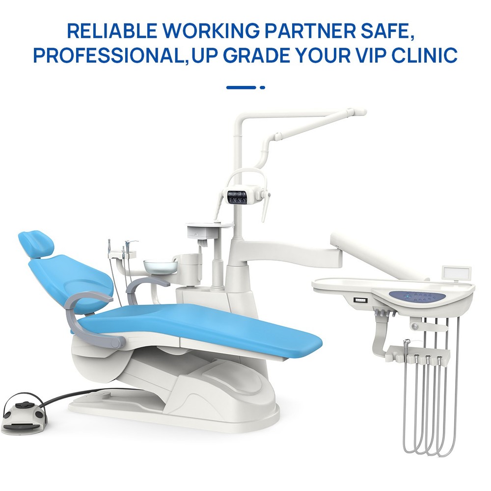 Dental Unit Chair Computer Control DC Motor +Stool /Moblie Delivery Suction Unit