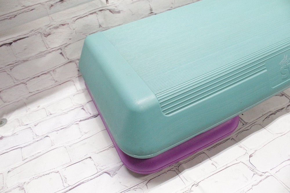 Vintage The Step Original Aerobic Platform 2 Risers