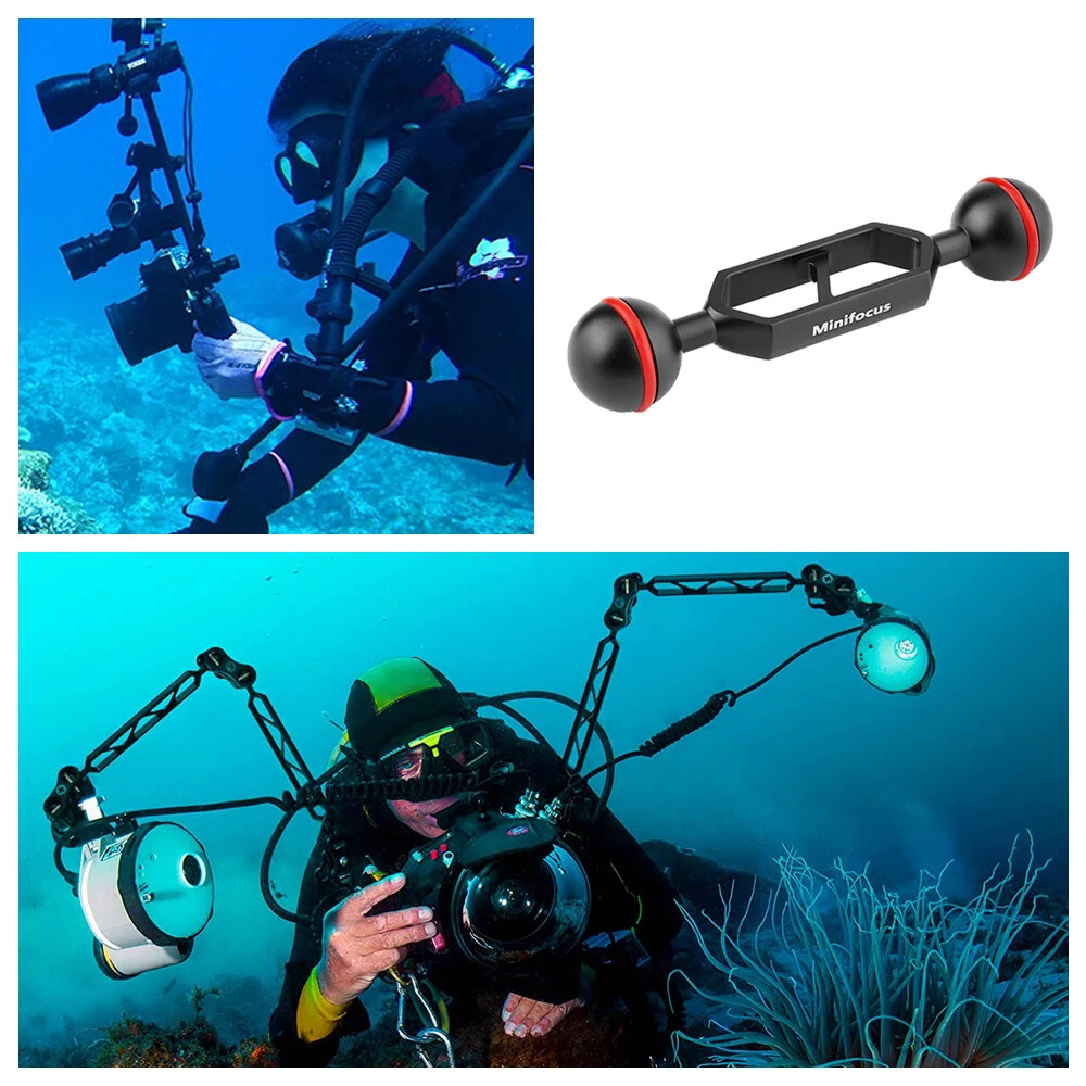Underwater Ball Head Arm for Diving Camera Tray Strobe Video Flashlight Dive