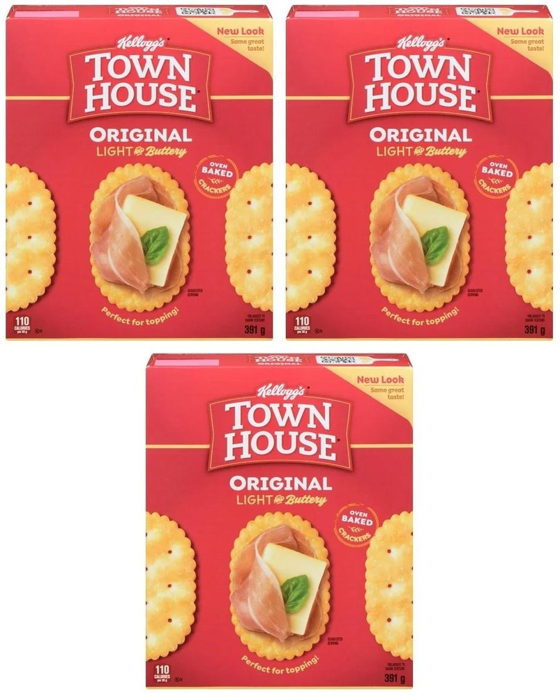 Kellogg's Town House Original Cracker, 391g (3 Pack)