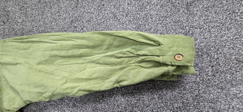 New green corduroy co ord set. Size medium