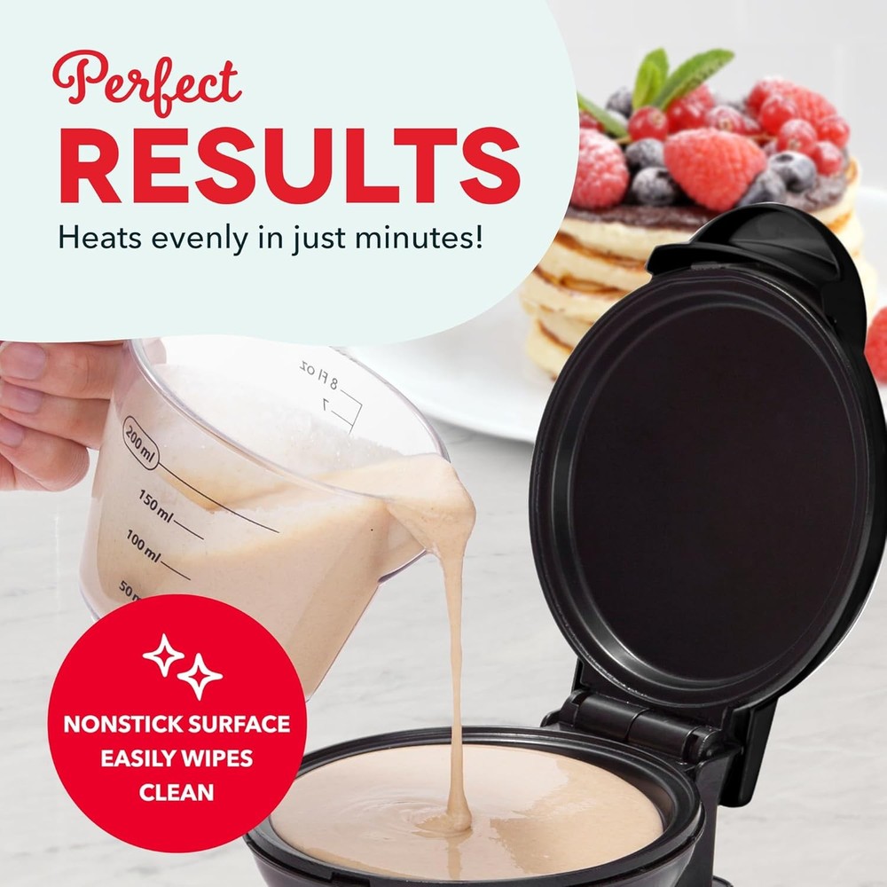 Dash Mini Maker Griddle Compact Nonstick Quick Heat Space-Saving Design