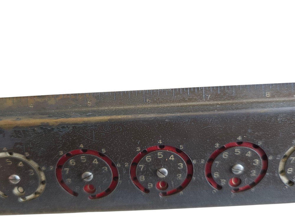 Vintage Addometer Adding Machine With Stylus & 11" Ruler