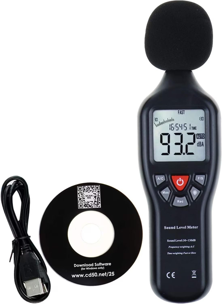 Decibel Meter Sound Level Meter Recorder Digital Db Meter Professional Noise Met