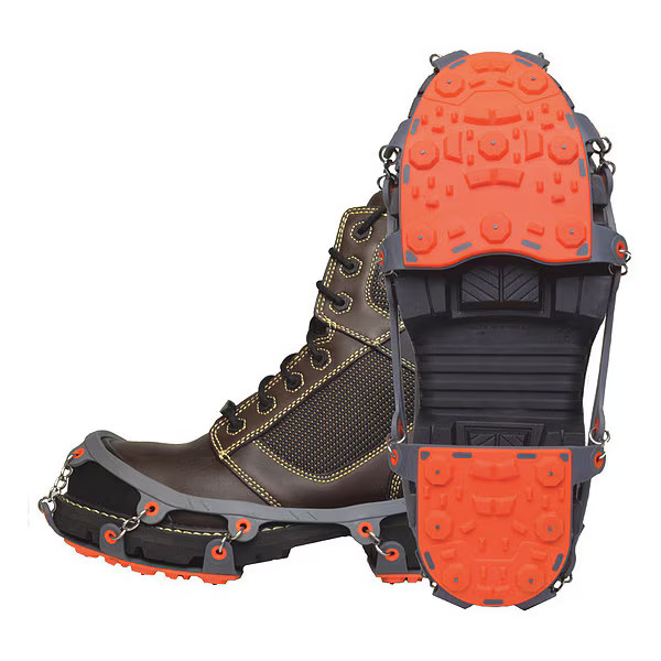 Winter Walking Ice Cleats, Ball, Heel Coverage, Pull-On, Tungsten Carbide, Stud