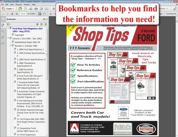 Ford Shop Tips (1963 - 1973) (USB)