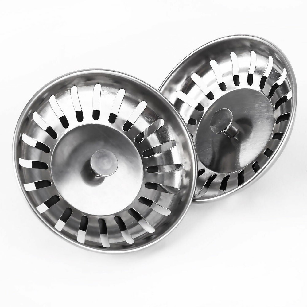 Premium Stainless Steel Replacement Kitchen Sink Waste Plug Basin Drain Filter
