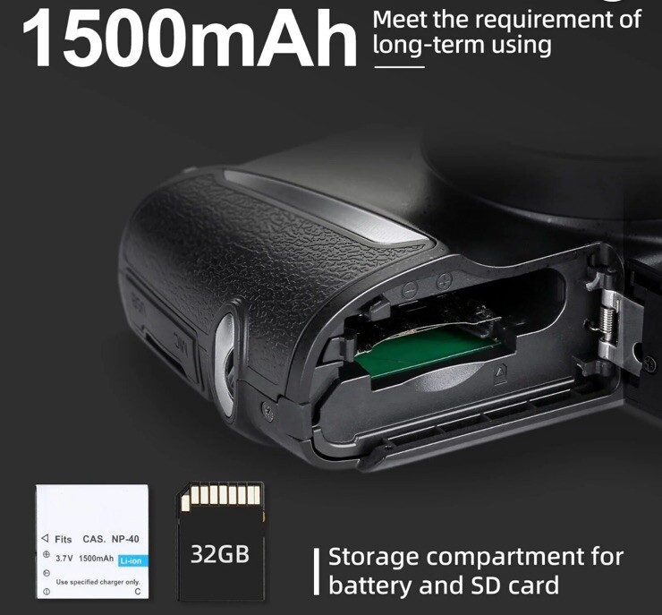 HHD 4K Video Camera 48MP Vlogging Camera