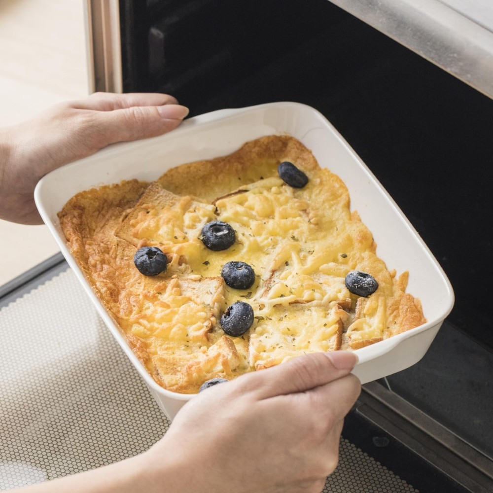 HOMBENE Casserole Dish Set for 2,Ceramic Baking Pan, Ceramic Baking Dish, Bak...