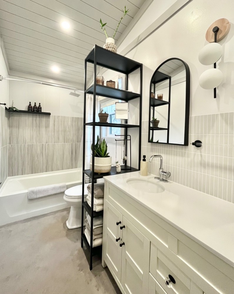 Modern Tiny Home Plan- PDF Print Yourself- Simple Design- 1 bedroom 1 1/2 Bath
