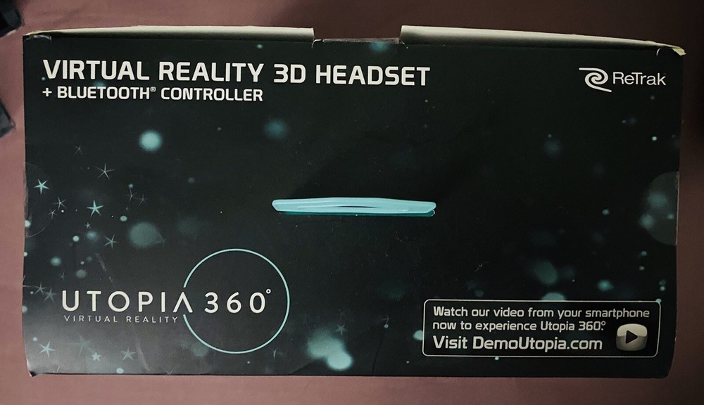 Utopia 360° Virtual Reality 3D Headset with Bluetooth Controller smartphone