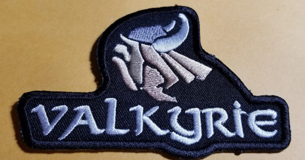 Valkyrie Embroidered Patch approx 2.5x3.5"