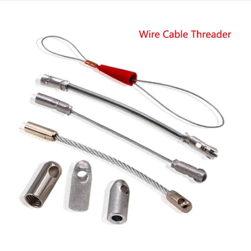 Wire Cable Threader Electrician Automatic Thread Guide Connector Head For Repair
