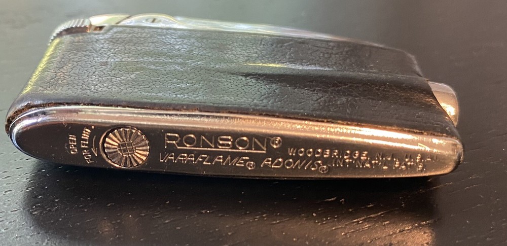 Vintage Ronson Adonis Leather Wrapped Varaflame Lighter