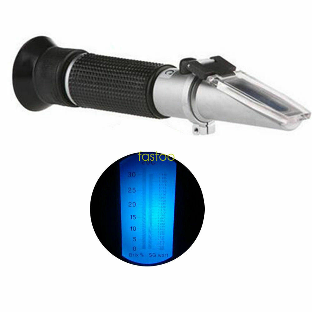Hand held Brix Refractometer With ATC 0-32% Fruit Juice Sugar Tester Meter Tool