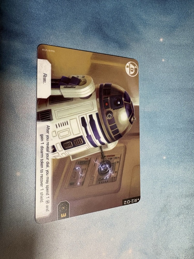 X-Wing Miniatures R2-D2 Black Squadron ace double sided acrylic