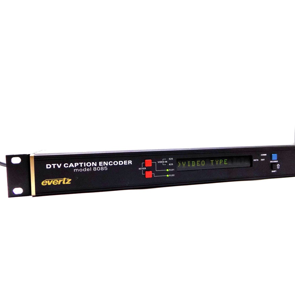 Evertz Microsystems 8085 DTV Closed Caption Encoder 1U Rackmount CC Encoder