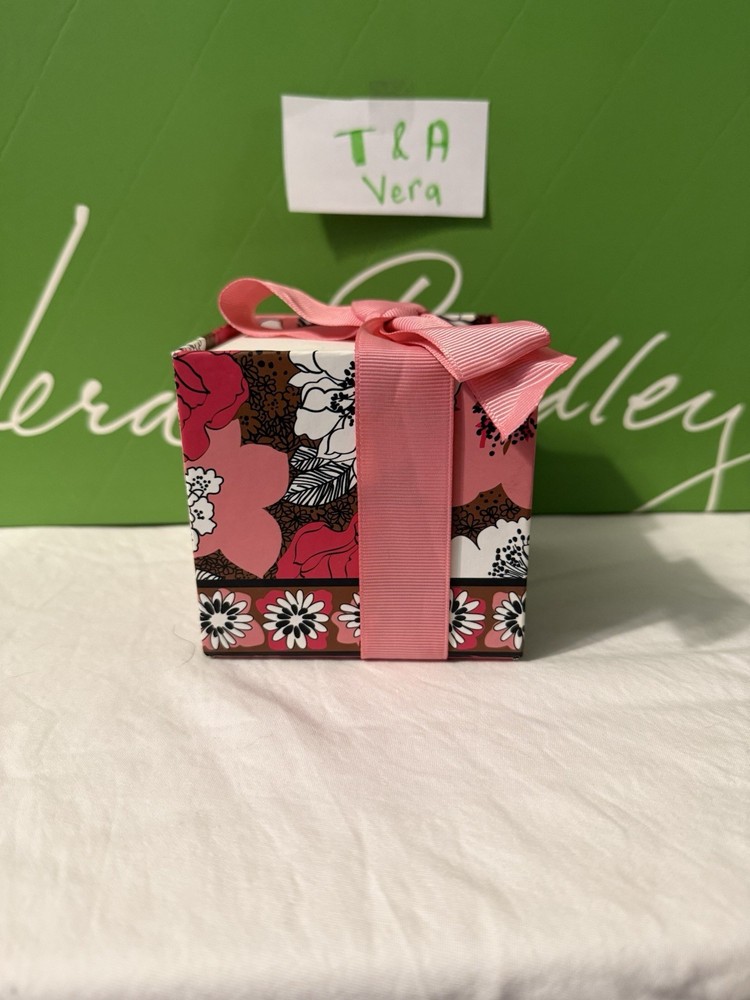 Vera Bradley Mocha Rouge Take Note Cube NWT Retired Pattern