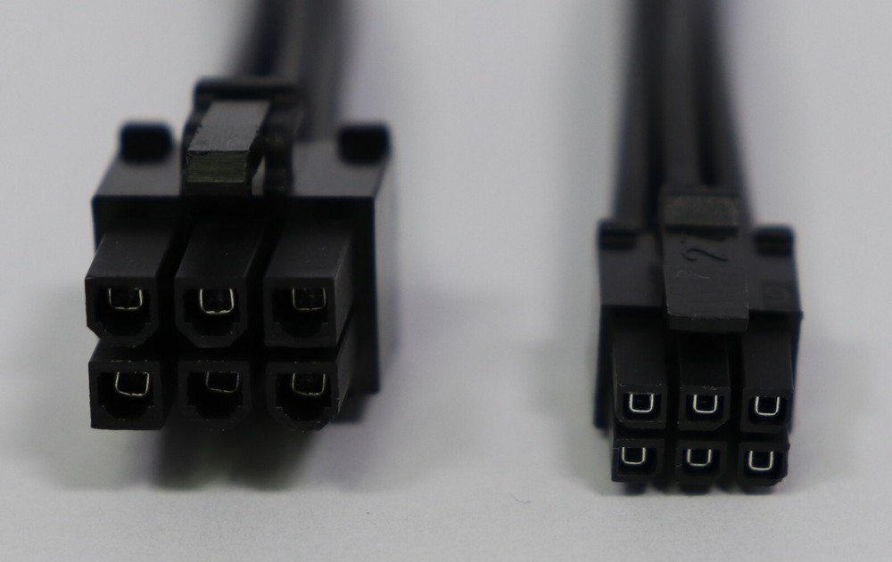 2x Mini 6-pin to 6-pin PCI-e power cable adapters for Apple Mac Pro