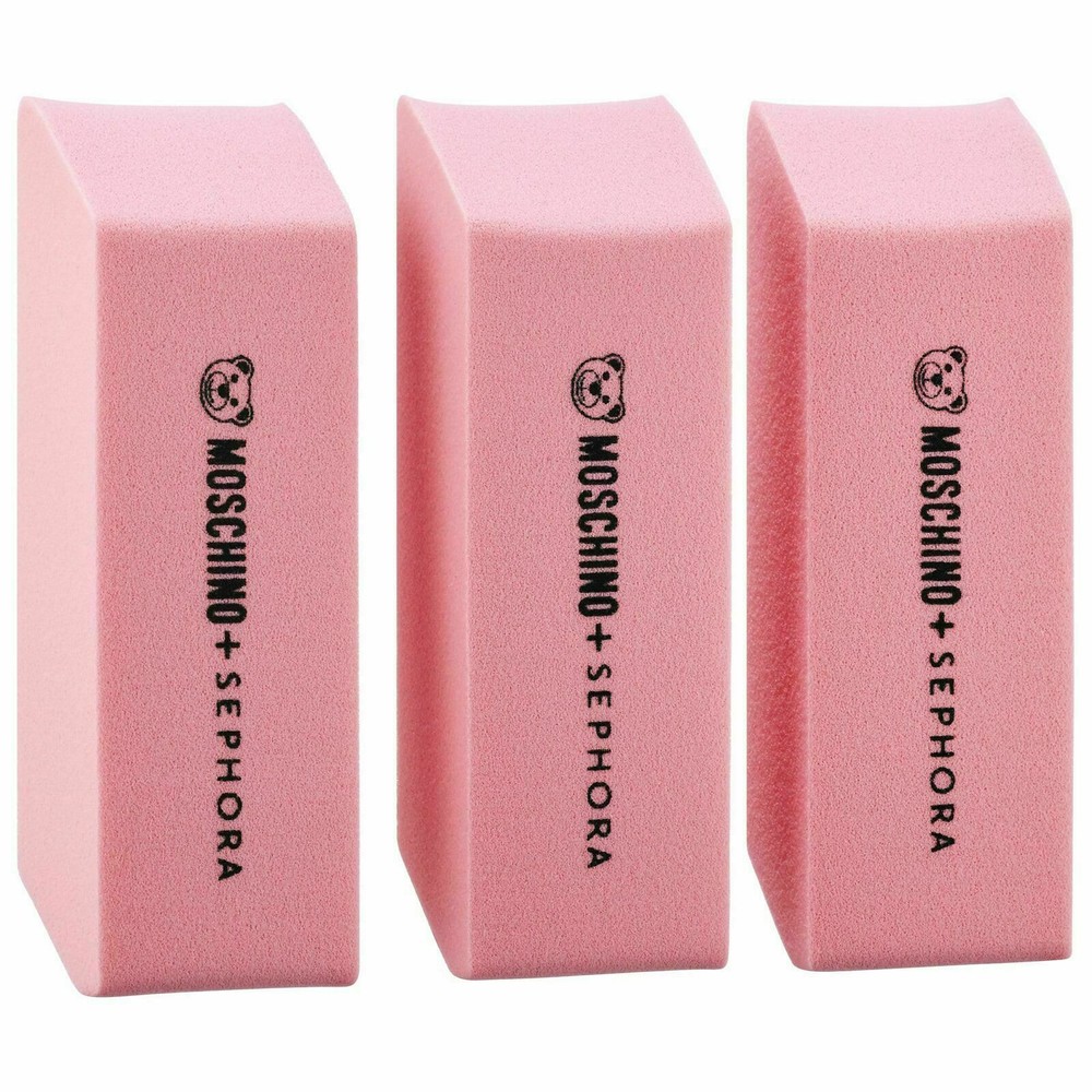 MOSCHINO + SEPHORA 3pc ERASER MAKE-UP SPONGE set Bear LIMITED EDITION