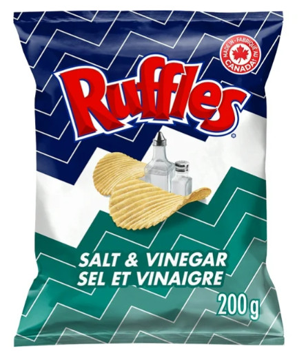 Ruffles Salt 'n Vinegar Flavored Potato Chips, 200g