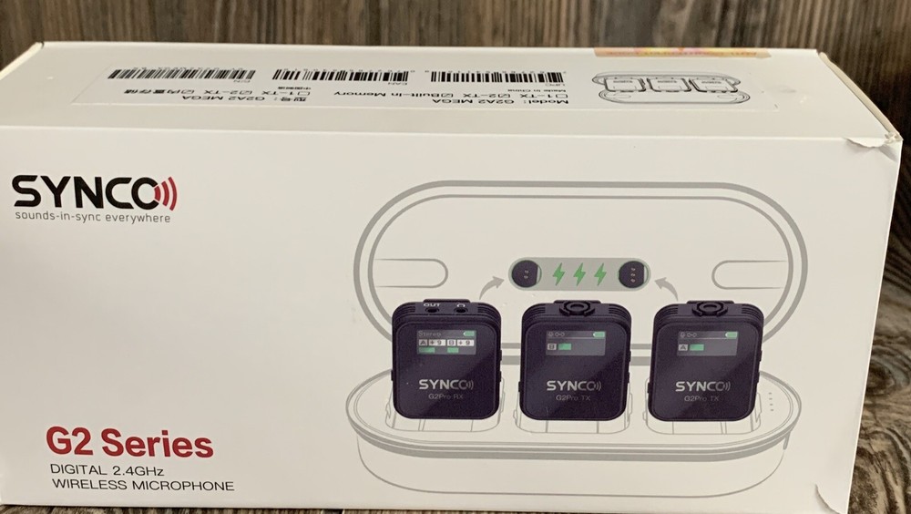 SYNCO G2A2MEGA Wireless Microphone 8GB Storage For Camera Video Recording