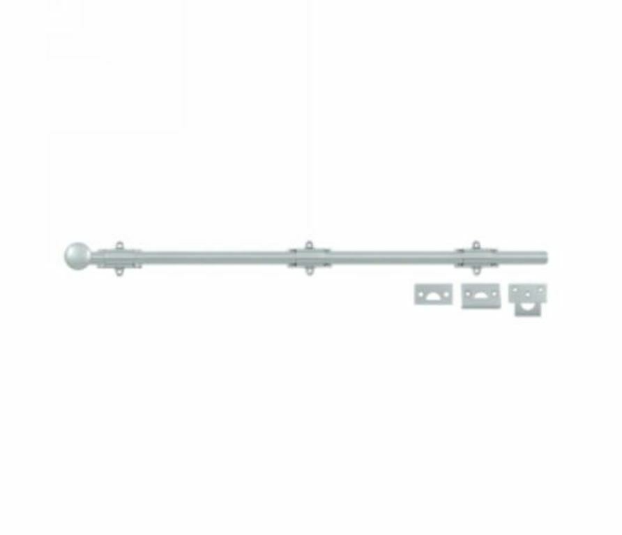 Surface Bolt 24 Inch Heavy Duty Solid Brass in 10 Finishes By Deltana
