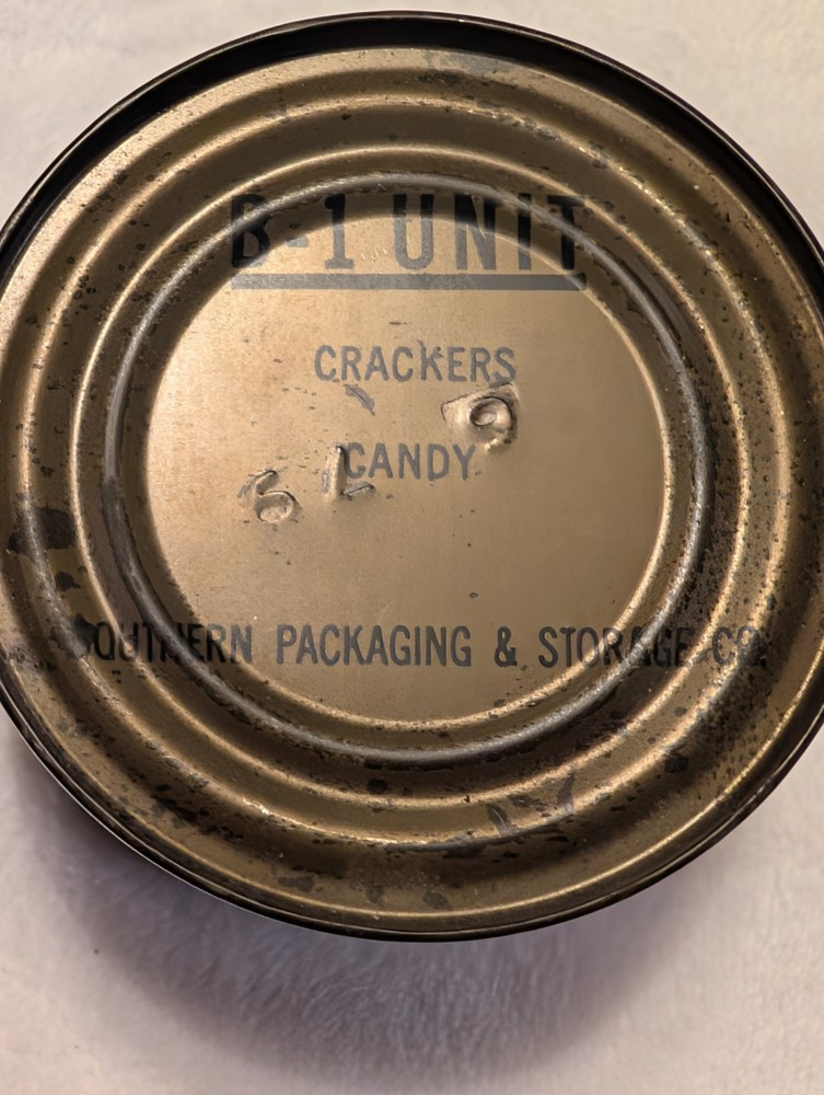 Original Unopened Post Vietnam C-Ration Meal - B-1 Unit Crackers Candy Can