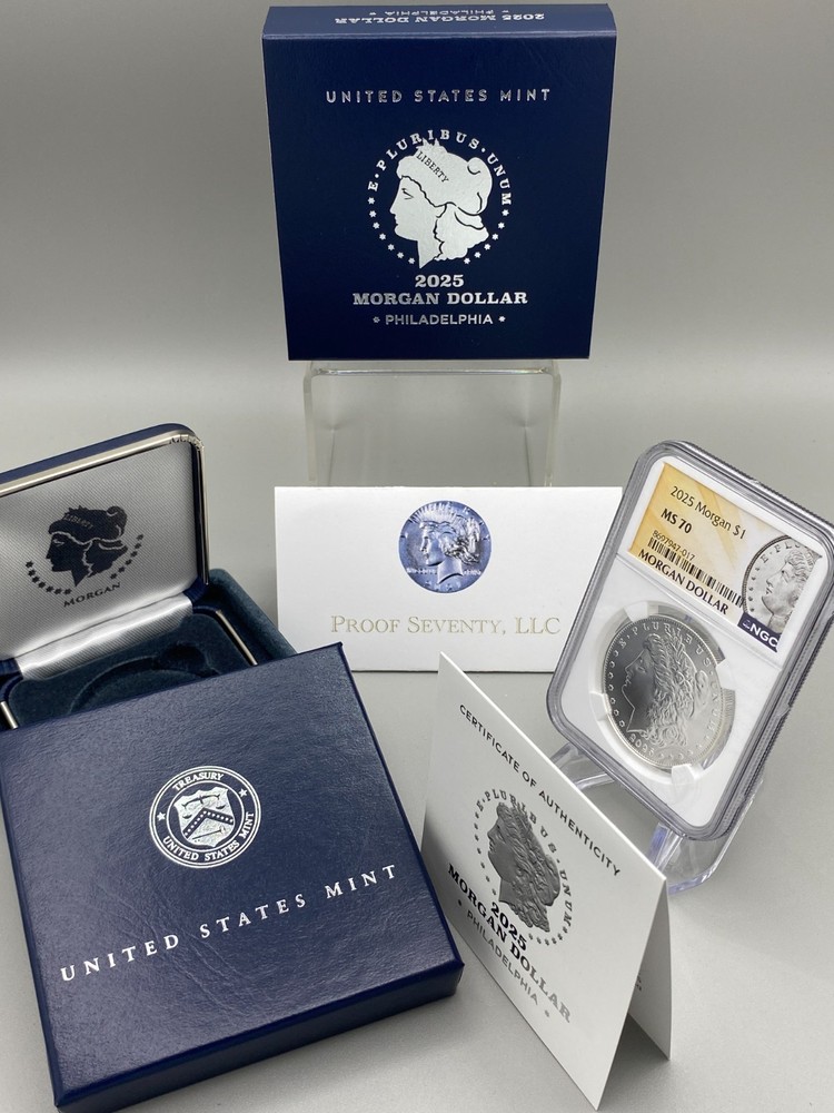 2025 P Morgan Silver Dollar NGC MS 70 w/OGP