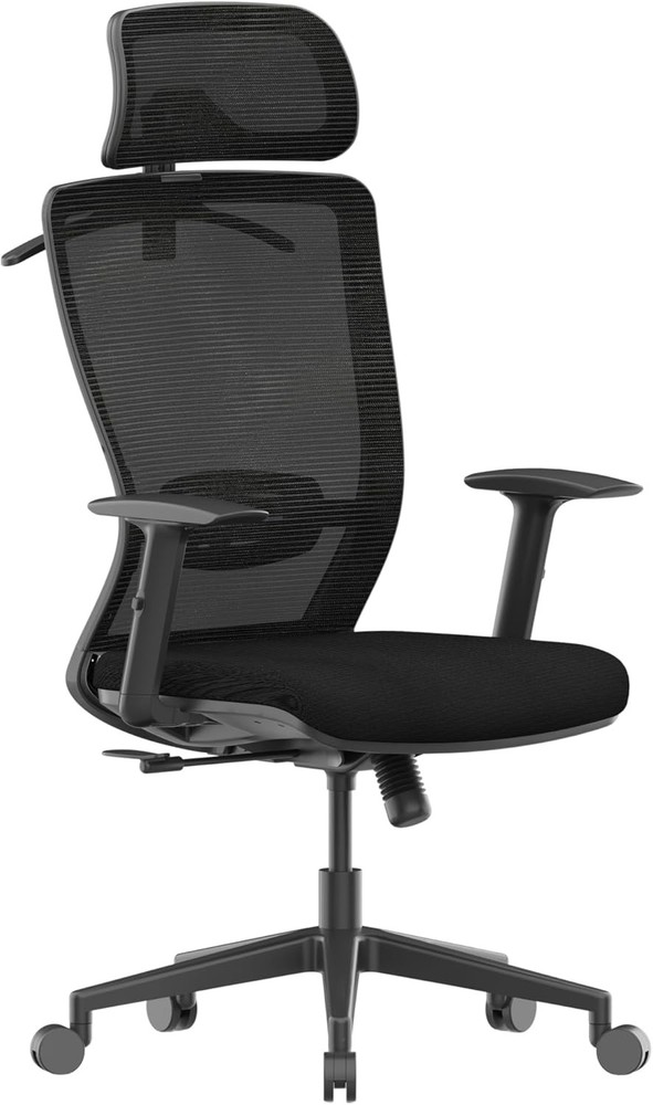 Ergonomic Office Chair With Lumbar Support Jet Black