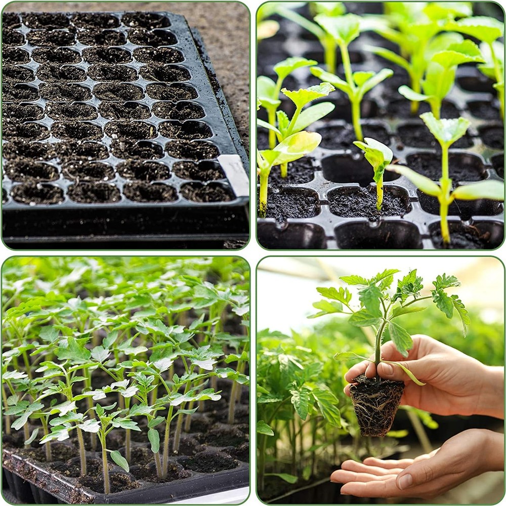 10-Pack Seed Starter Kit,72 Cell Seedling Tray Cell Seed Trays for Flat Trays...