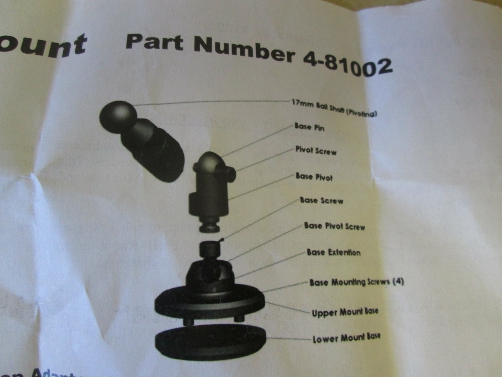 TECHMOUNT MOTORCYCLE MOUNT KIT FOR GPS / PHONE / ELECTRONICS - FLAT SURFACE UNIV