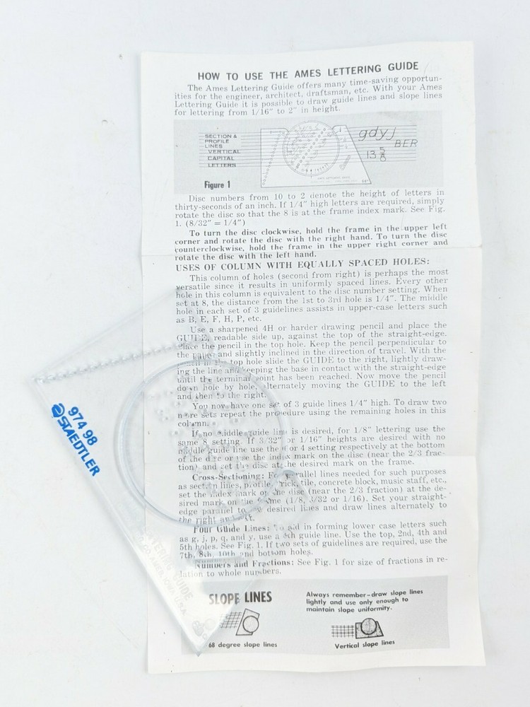 STAEDTLER LOT SET Drafting Compass, Mars Micro, Letter Guide, Separator GERMANY